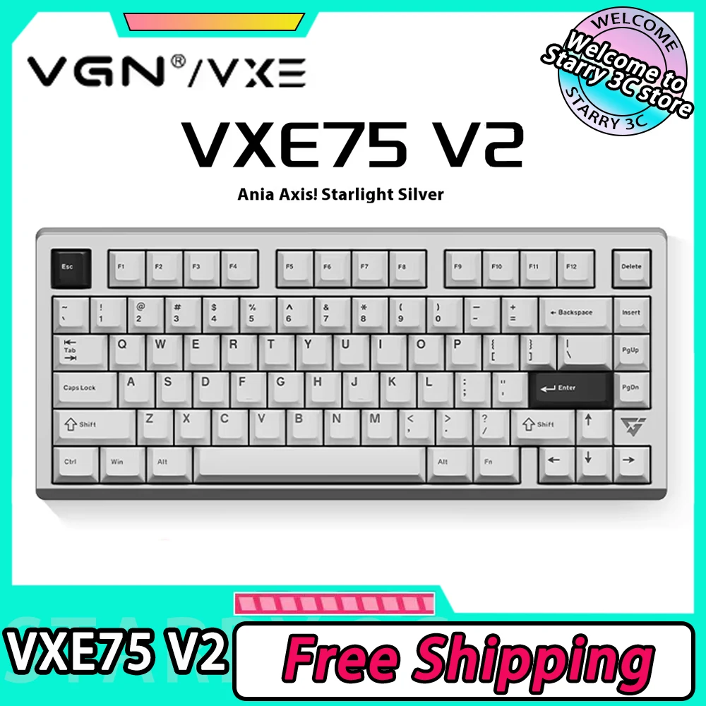 Механическая клавиатура VGN VXE75 V2 игровые клавиатуры из алюминиевого сплава с
