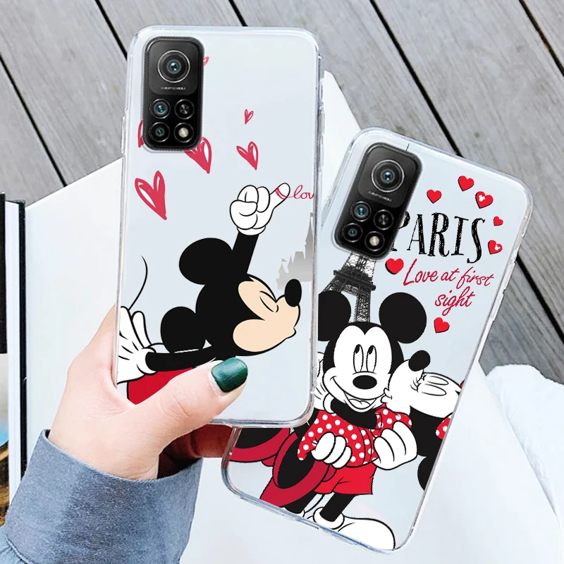 

Transparent Cover London Luxury Mickey Minnie Phone Case For Xiaomi Redmi Note 11E 11S 11 11T 10 10S 9 9T 9S 8 8T Pro Plus 5G 7