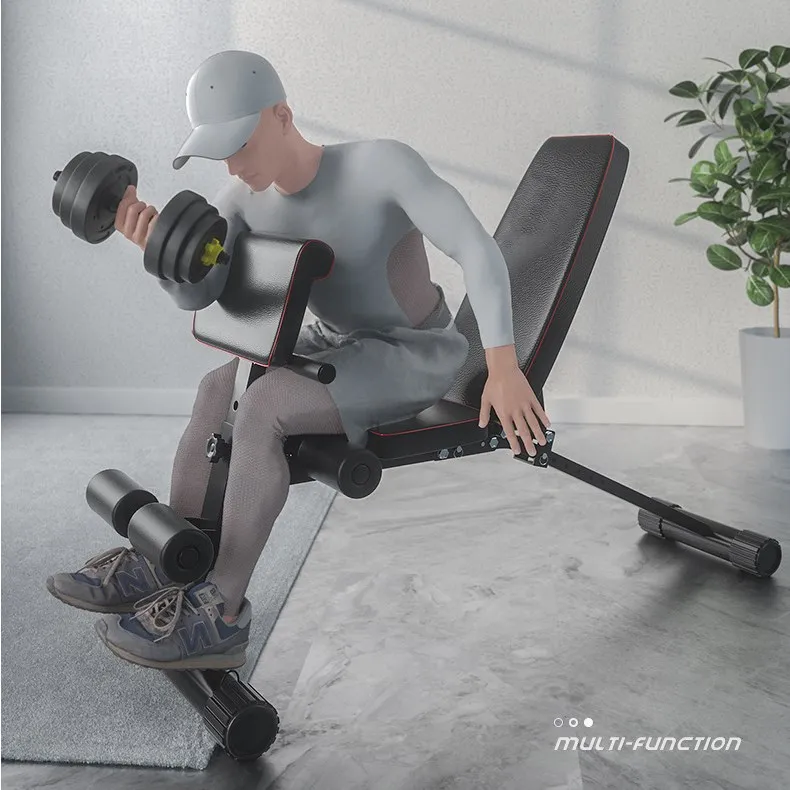 Домашний Тренажерный Зал Регулируемая весовая скамейка Складная тренировочная