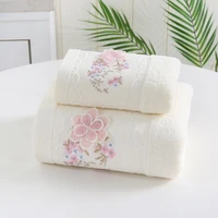 luxury bath towel gift set 12pcs bath towels for adults cotton large 70140 lace embroidered terry towels 3575cm face towels