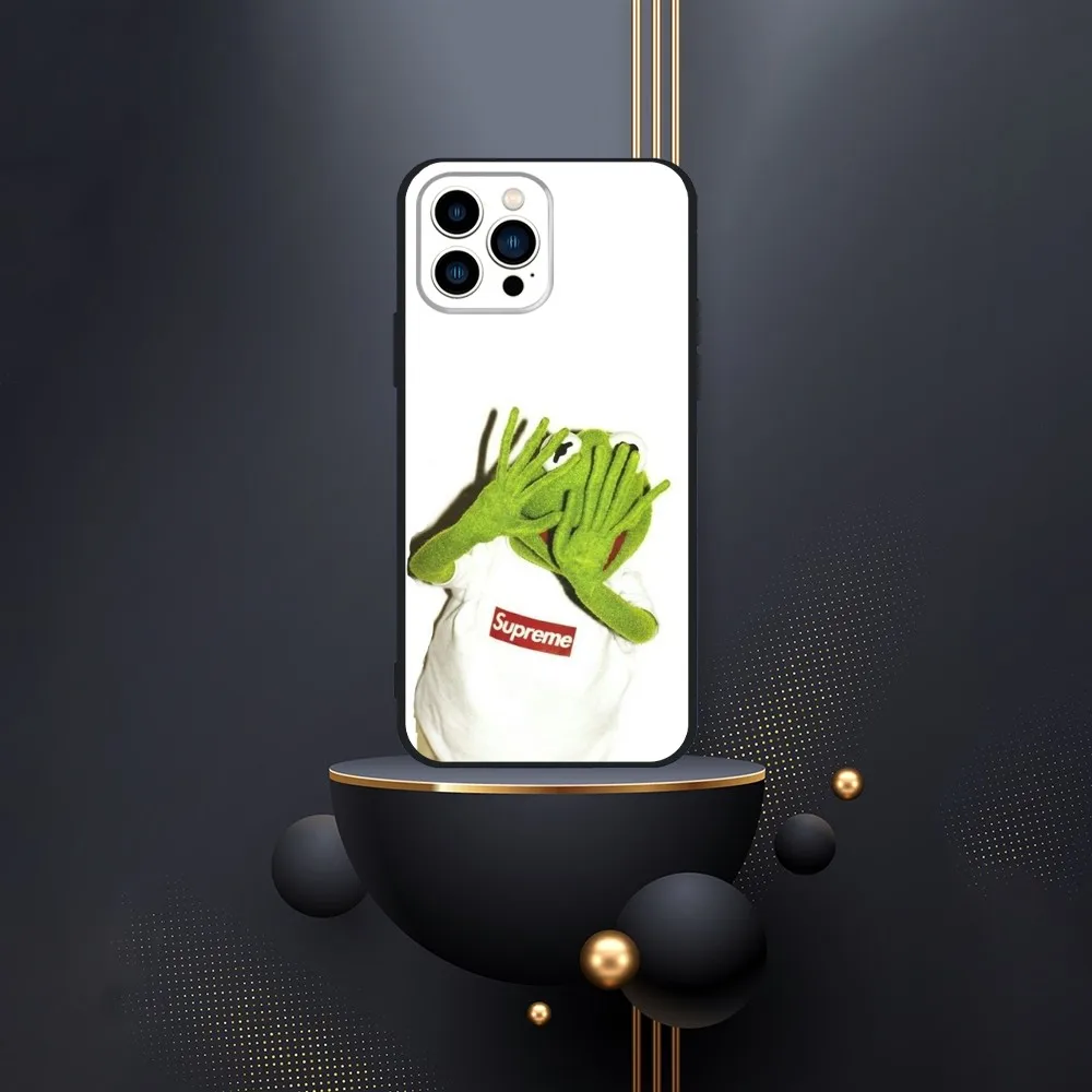K-Kermit The Frog Phone Case For iPhone 16 15 14 13 12 Pro Max 11 7 8 Plus XR XS Shockproof Silicone Soft Shell