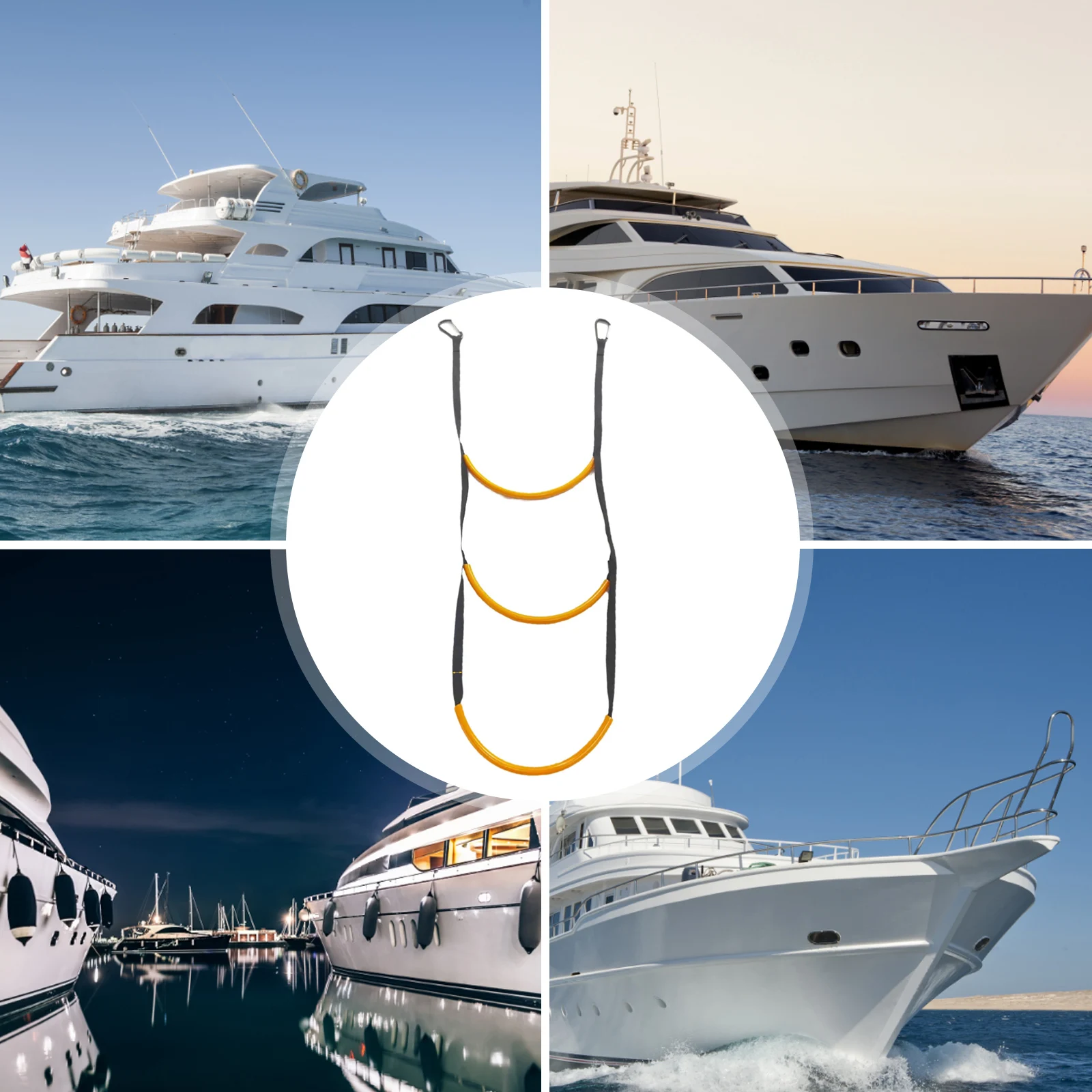 

Rubber Boat Special Boarding Ladder Inflatable Boat Launching Ladder Folding Hanging Ladder for Outdoor Canoeing Tools