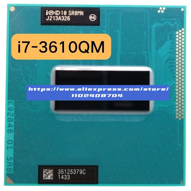 Процессор Intel Core i7-3610QM i7 3610QM SR0MN 2,3 ГГц-3,3 ГГц четырехъядерный восьмипоточный процессор для ноутбука 6M 45 Вт Разъем G2 / rPGA988B