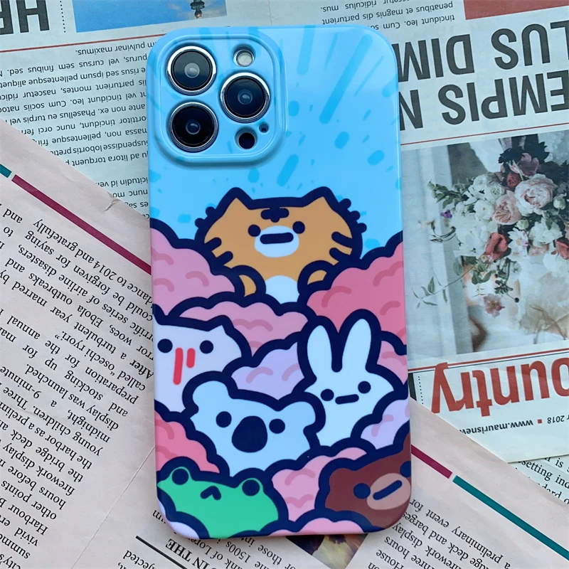 

Colorful Animals Tpu Suitable For iPhone Case14 13 12 11Mini Plus Pro Max Shockproof Magnetic Magsafe Full Edging Prevention