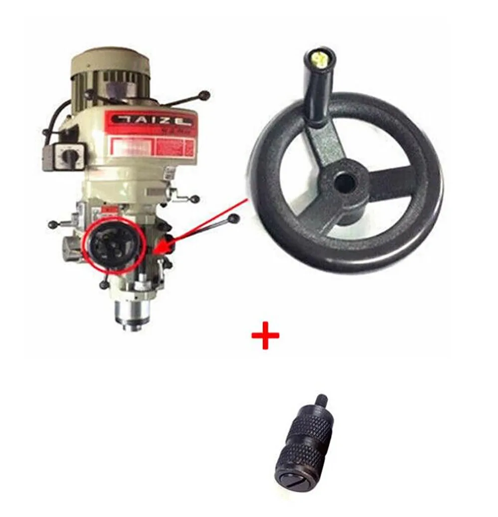 

Milling Machine Parts 1× Feed Hand Wheel + 1×Reverse Knob Assembly CNC Mill Tool For Bridgeport Part