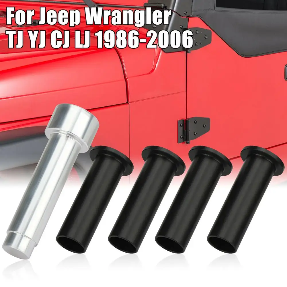 

5pcs Car Door Hinge Pin Liners Bushings Tool Kit For Jeep Wrangler TJ YJ CJ L J 1986-2006 Maintenance Parts Auto Accessories