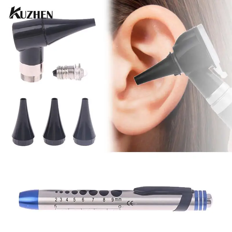 

Отоскоп для глаз 2 в 1, диагностический инструмент светодиодный светильник кой, 4 мм, сменные насадки для ушей, ручной инструмент для диагност...