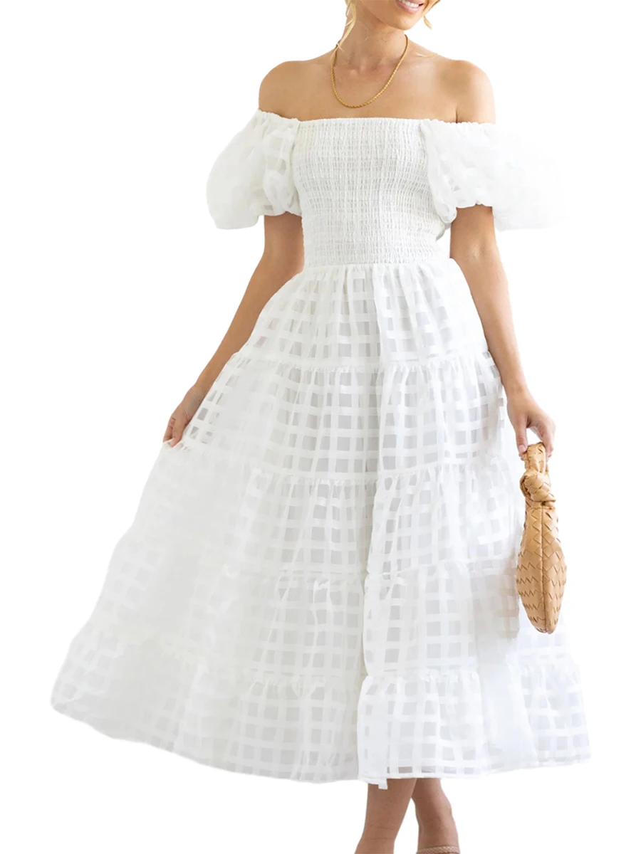 

MYBFYABO женские летние платья 2023 цветочный принт с оборками рукава Макси платье Элегантное с V-образным вырезом Бохо пляжное платье