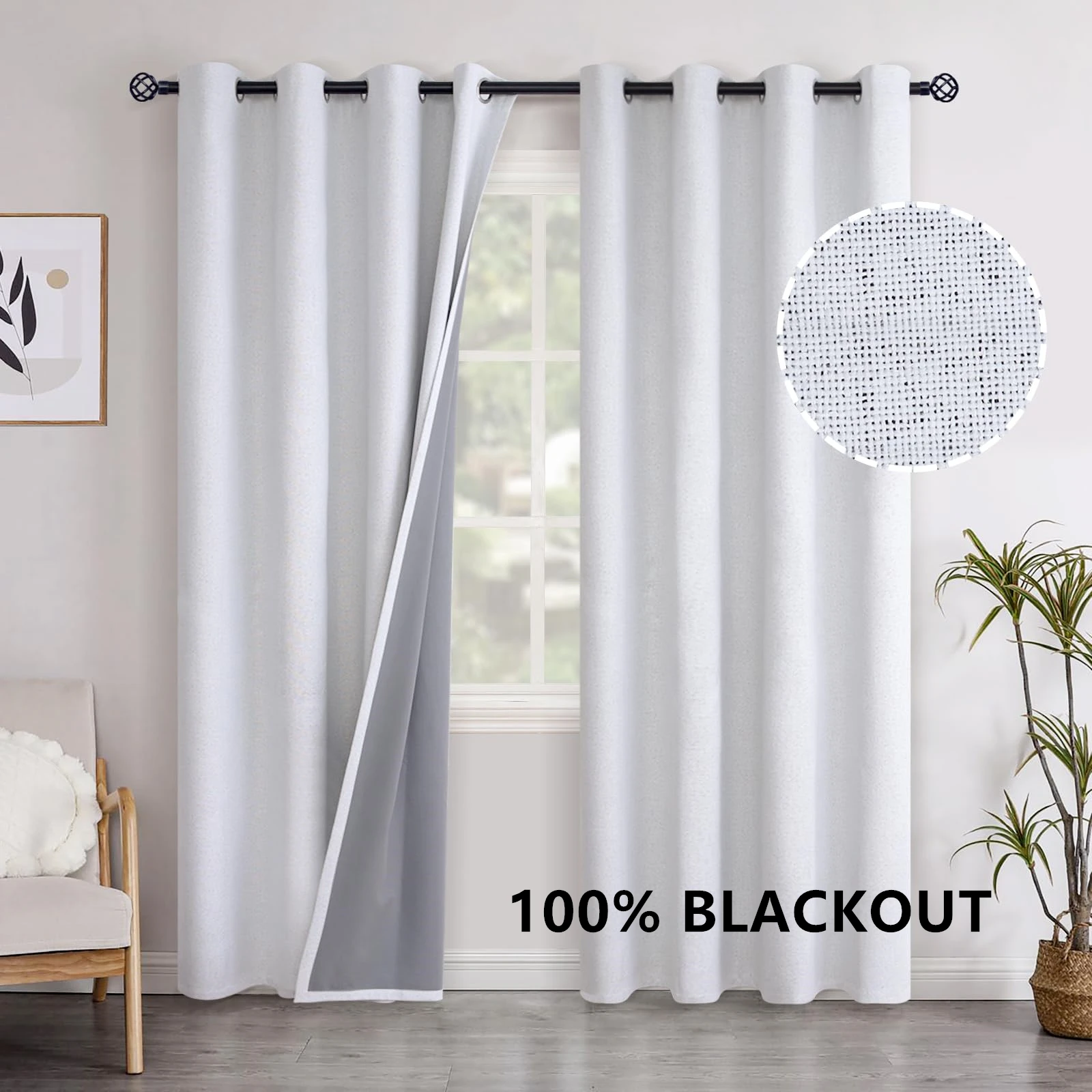 

310cm Height 100% Blackout Solid Color White Full Blackout Curtains Living Room Bedroom Curtains Cloth Window Curtains