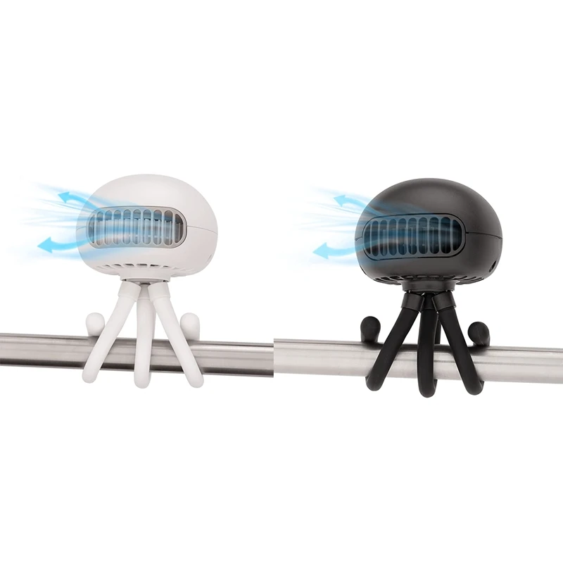 

Portable Bladeless Baby Stroller Fan, Rechargeable Battery-Operated Fan With 3 Breeze Settings For Baby Car Seat