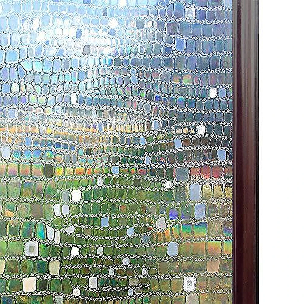

WXSHSH Rainbow Decorative Window Film Htv Vinyl Heat Control Glass Stickers Static Cling Adhesive Privacy Window Tint for Home