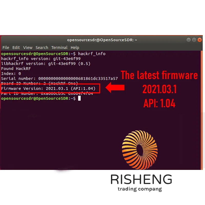 Версии 2021 аппаратное обеспечение и прошивка версии HackRF One от 1 МГц до 6 ГГц