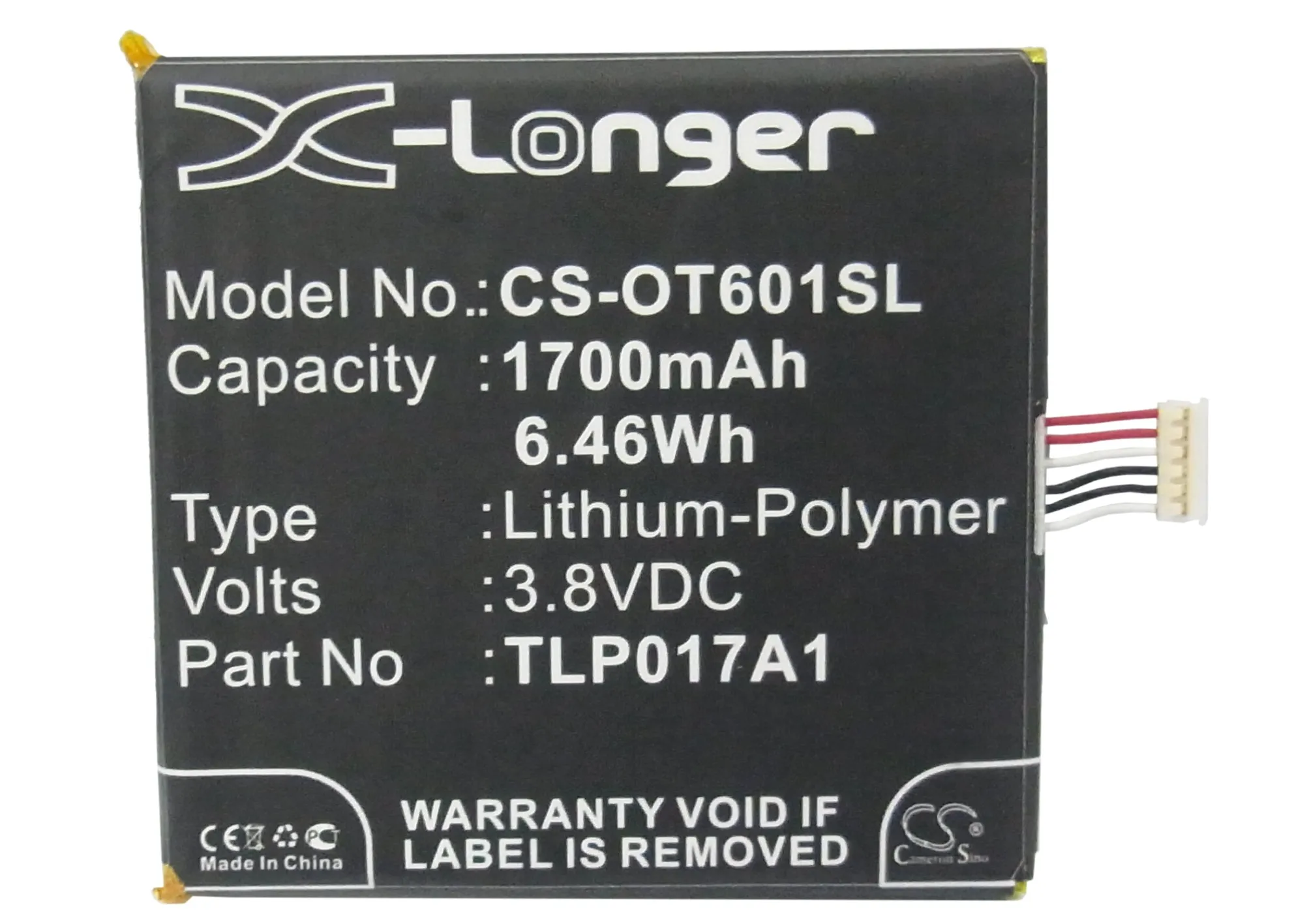 Высококачественный аккумулятор Cameron Sino TLP017A1 TLP017A2 для TCL/Alcatel OT-6012A 6012E 6012W 6012X 6015 6016