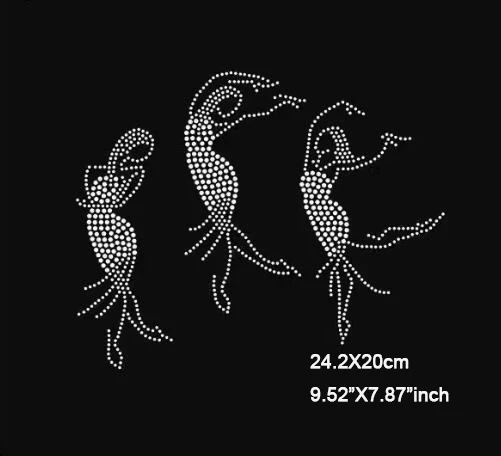 4 шт./лот (24 2X20 см) танец балетка узор горный хрусталь мотив горячая фиксация для