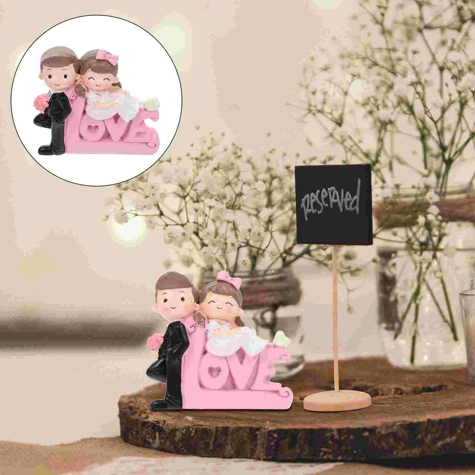 

Bride And Groom Figurines Resin LOVE Couple Figurine Wedding Bridal Engagement Party Decoration