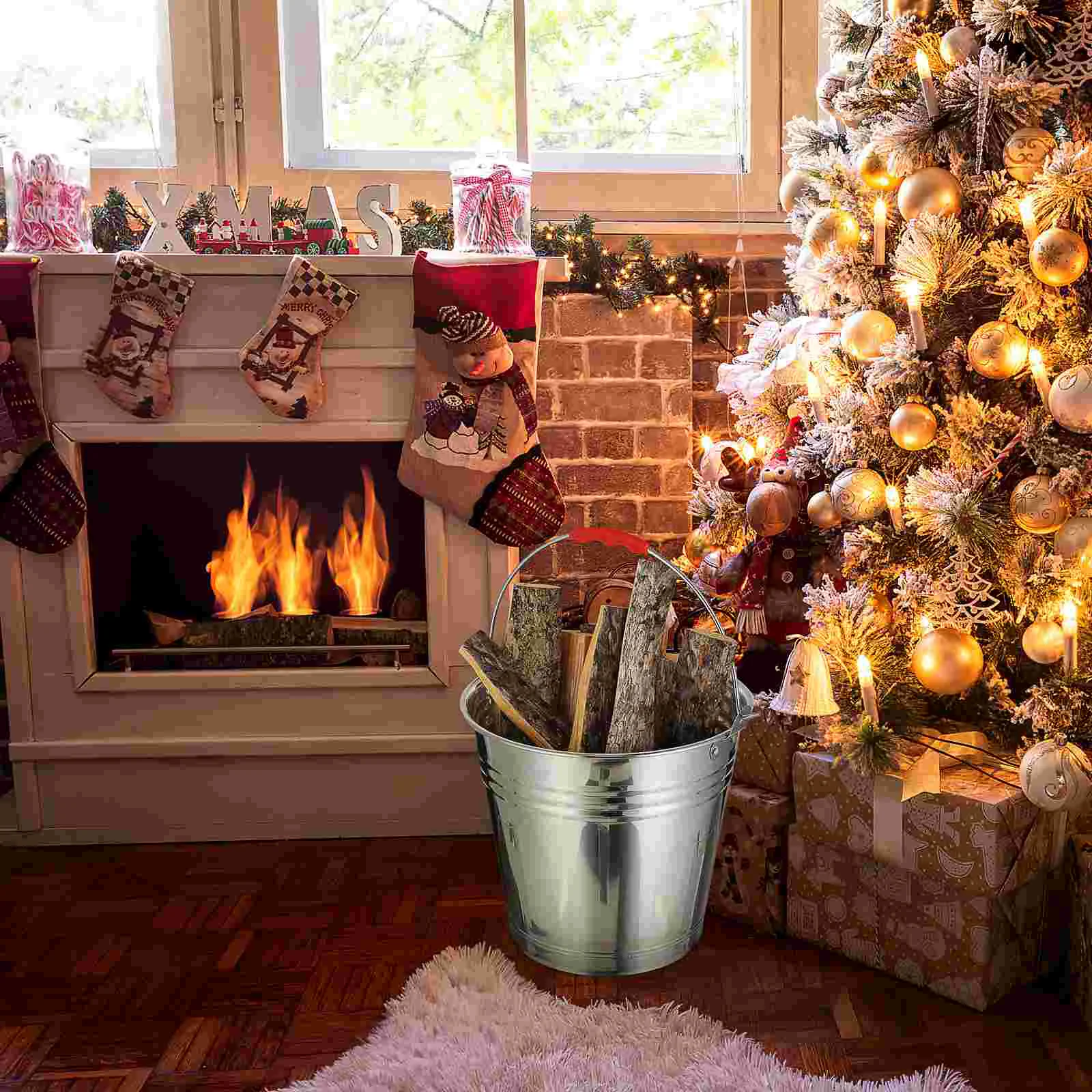 Ведра-тоут угольные банки держатель для барбекю банка хранения масла серебро 201