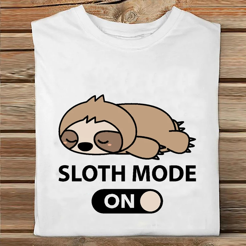 

Women Short Sleeve Sloth Funny Animal Spring Summer Printing Fashion Clothes Print Tshirt Female Tee Top Ladies Graphic T-shirt