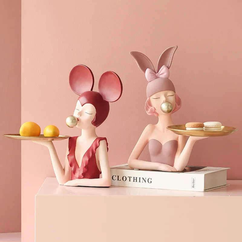 

Светлый роскошный современный шлюз для девушек, украшение для приема, ювелирные изделия в гостиную, лоток для фруктов, домашний декор, лучши...