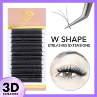 comelylsh w shape eyelash extensions 3d premade volume fans w style lashes comfortable new volume false eyelash natural