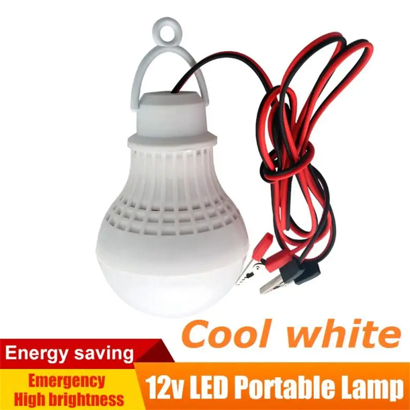 

7W Camping Light Super Bright Fishing Hanging Battery LED Bulb 12V DC Tent Lamps Portable Emergency Bulb For Garden Outdoor