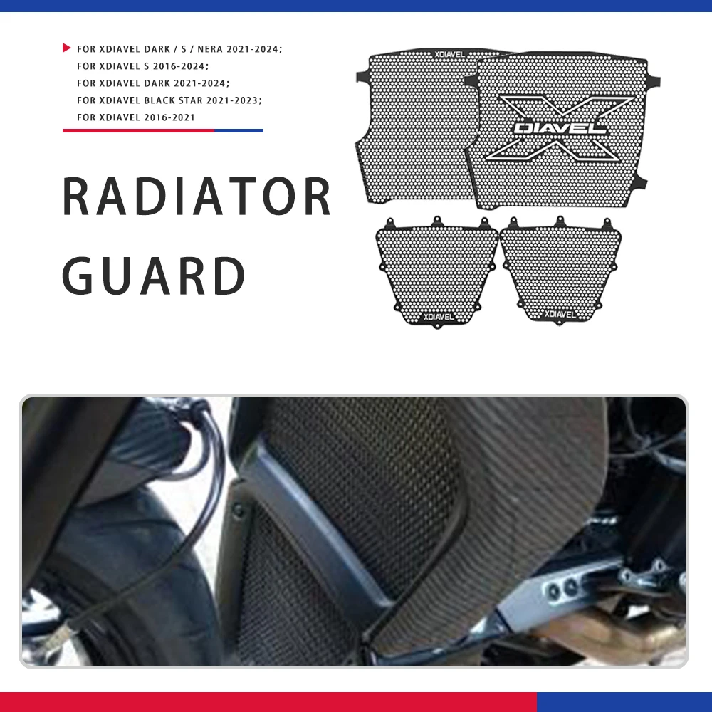 

Motorcycle For Ducati XDiavel X Diavel Dark S Nera 2021 2022 2023 2024 CNC aluminium Radiator Grill Cover Oil Cooler Guard Set