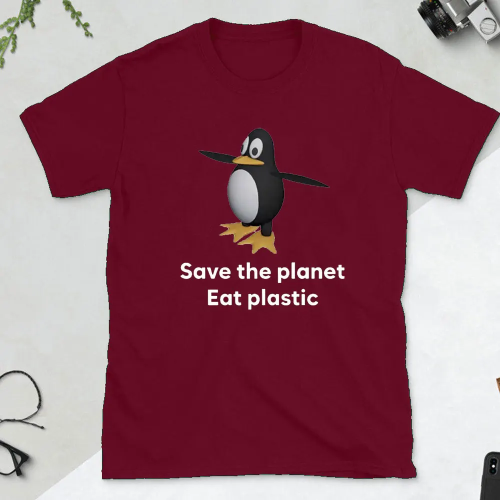 Забавная хлопковая футболка с надписью Save The Earth Eat симпатичная графическая