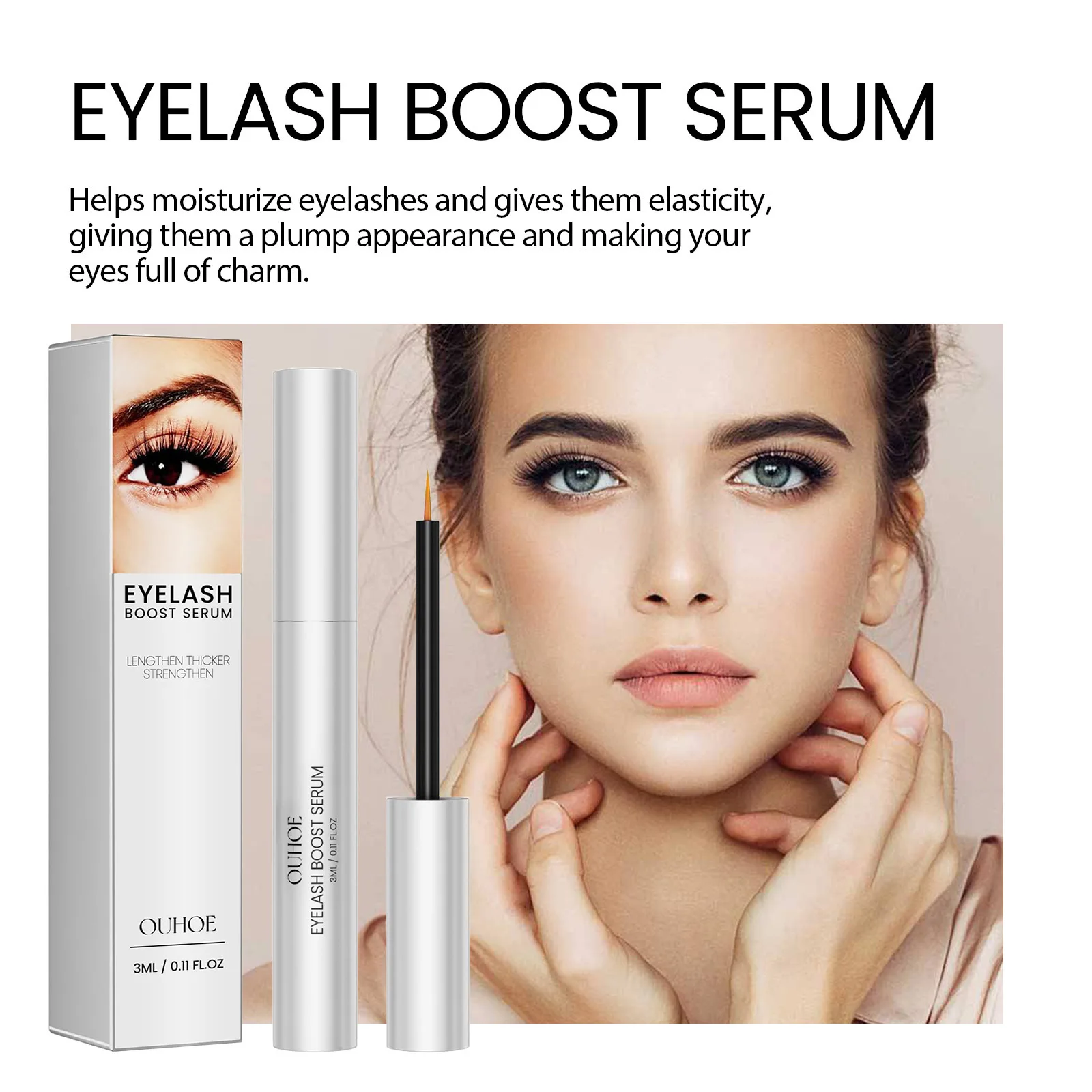 Питательная сыворотка для ресниц натуральный питательный раствор удлинения и