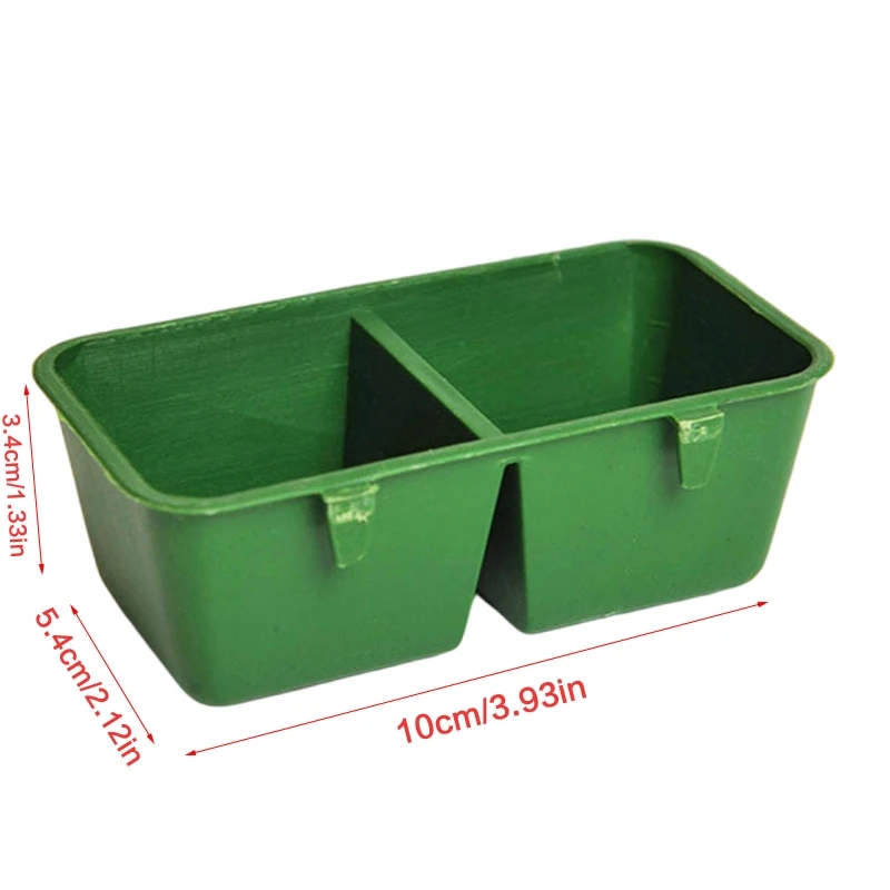 Кормушка для птиц N1HF, пластиковая подвесная кормушка для попугаев и голубей, 2 чашки, для кормления птиц