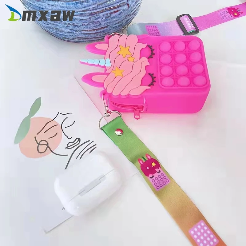 Силиконовая сумка для хранения канцелярских принадлежностей с единорогом