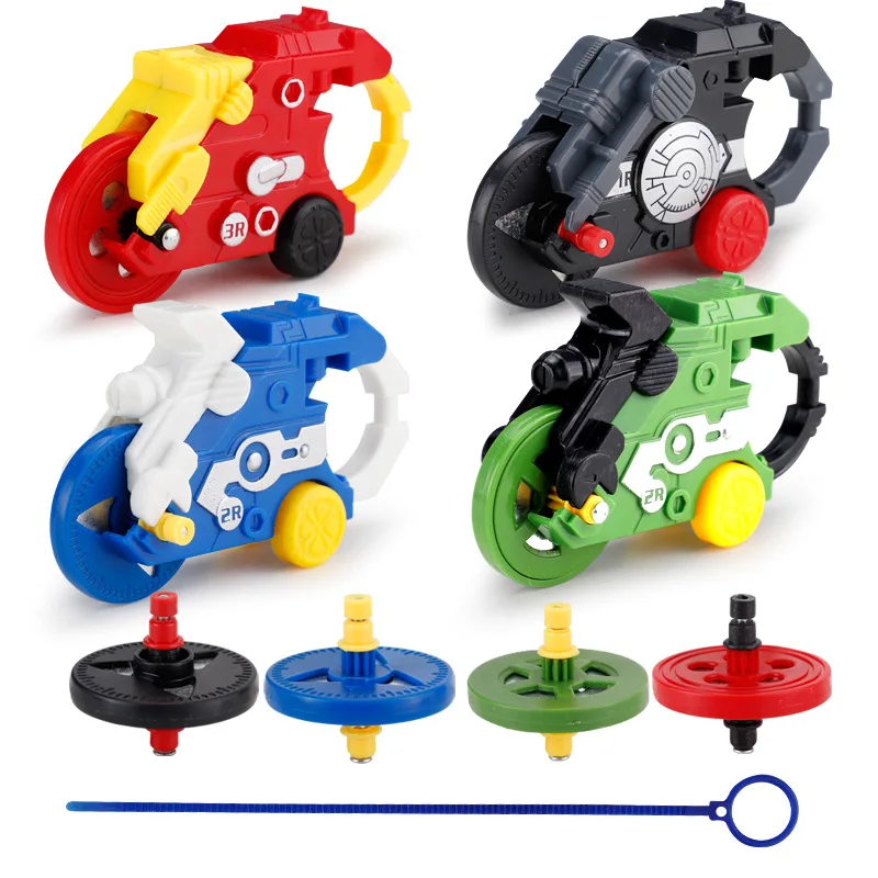 

Motorcycle Launch Spinning Top Toy Plastic Magic Racing Battle Gyro Chariot Antistress Desk Educational Game Rotating Gyroscope