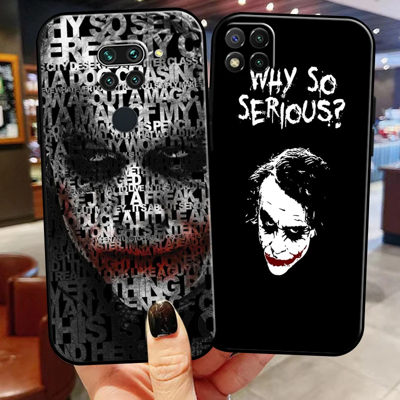 

Clown The Joker For Xiaomi Redmi Note 9 Pro Max 9T 5G Phone Case Back Carcasa Coque Liquid Silicon Black Funda