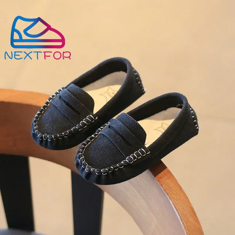

Boys Girls Beanie Shoes 2022 Spring New Soft Bottom Middle Small Single Shoe Korean Version Set Foot Baby One Pedal Leather Shoe