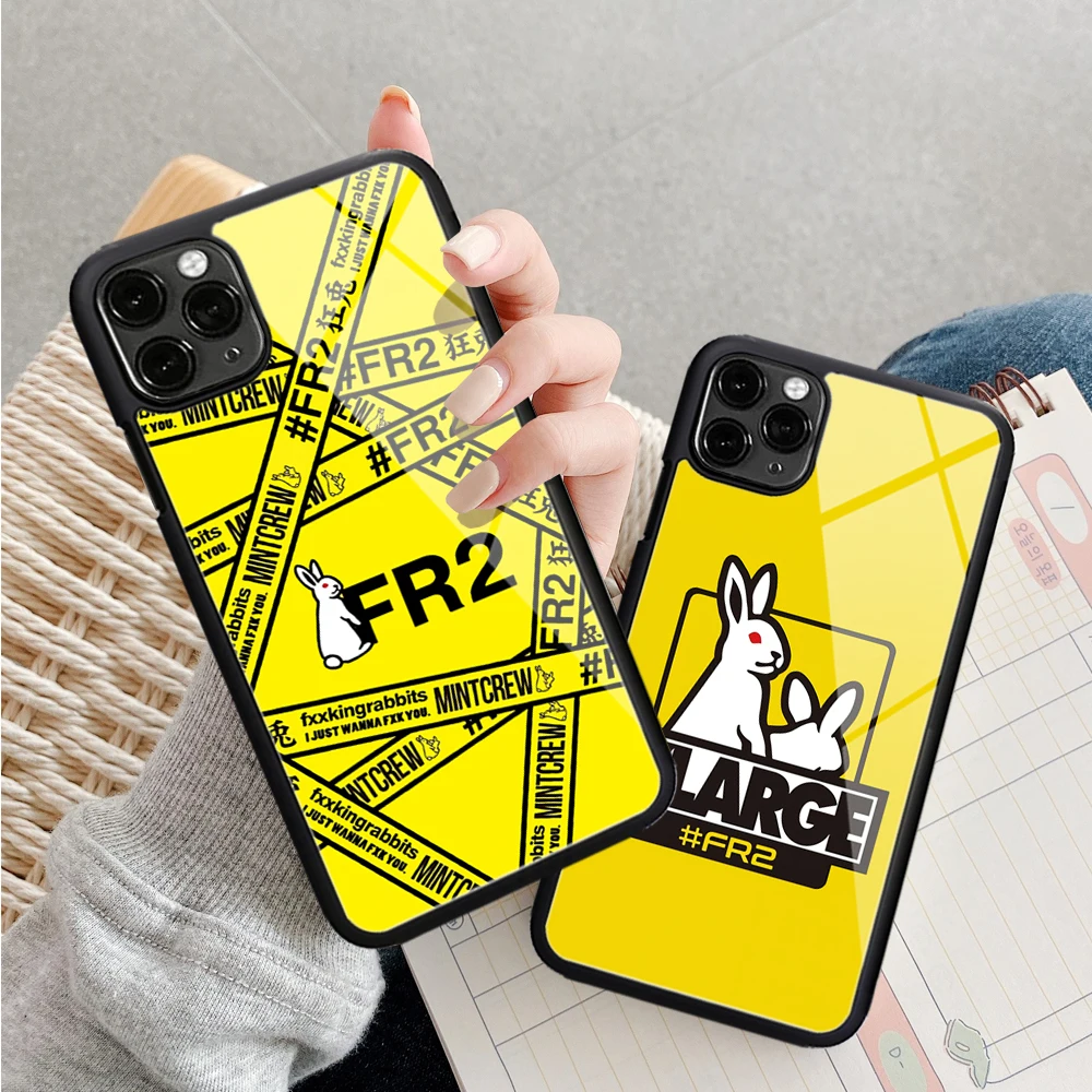 

Fashion Crazy Rabbit FR2 Phone Case Rubber for iPhone 12 13 pro max 11 Pro XS 8 7 6 6S Plus X SE 2020 XR 12 13 Mini phone covers