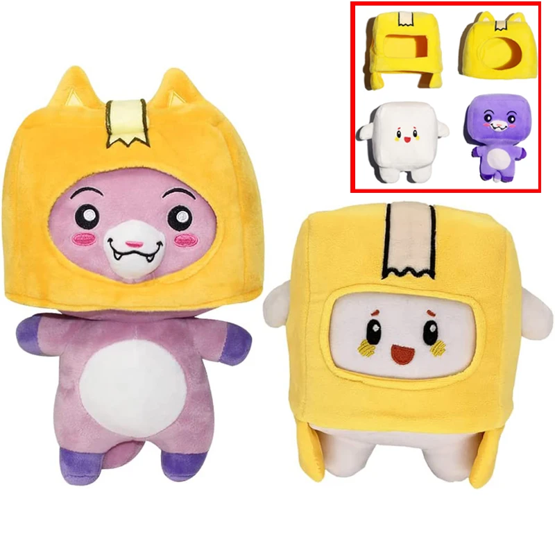 

Игрушка плюшевая Рокси-бокс Lankybox, съемная коробка, мягкая модель, превращается в куклу, подарок для детей на день рождения и Рождество