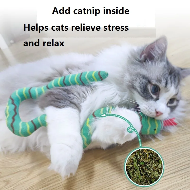 

Жадная змея, игрушка для кошек, кошачья мята, плюшевая самовосстанавливающаяся игрушка, антикусающая молар, интерактивные товары для домаш...