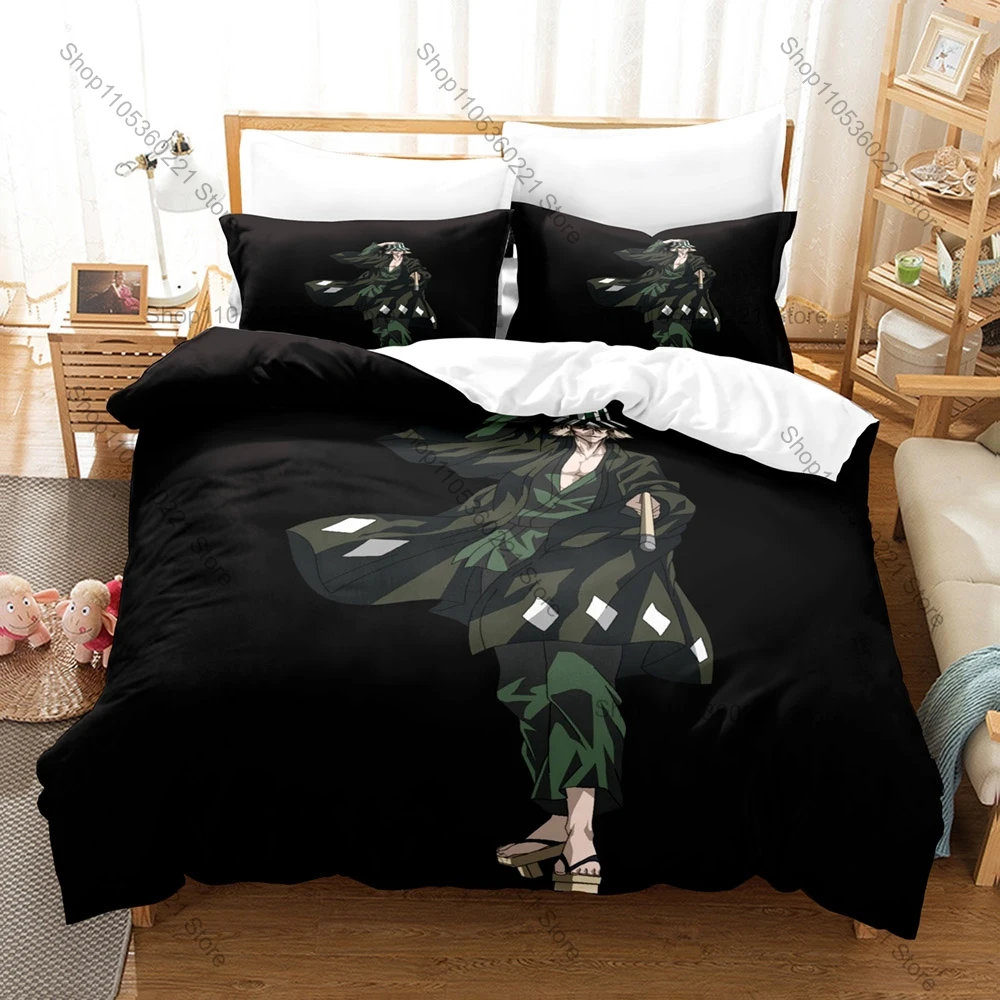 Фото Комплект постельного белья Urahara Shop Kisuke Vintage Bleach Anime Merch: 1 пододеяльник + 2 наволочки, мягкая микрофибра №3
