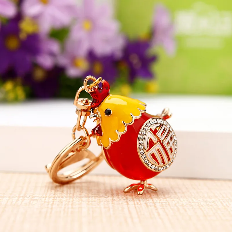 

New Chick Key Ring Purse Bag Rhinestone Keyring For Women Men Charm Pendant Gift Keychain