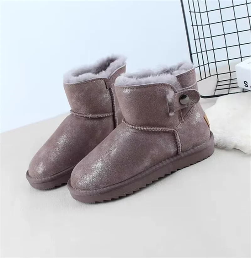 

Short boots simple winter plus fleece warm boots fashion all-in-one handmade custom fur boots women's 36-40