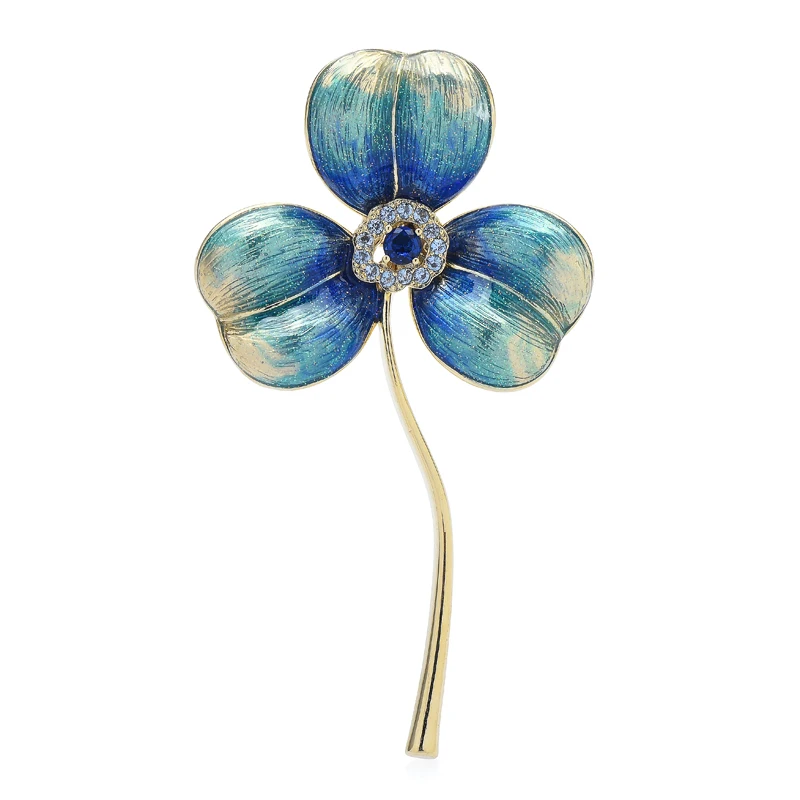 

Wuli&baby Enamel Orchid Flower Brooches For Women Unisex 2-color High Quality Party Office Brooch Pin Gifts