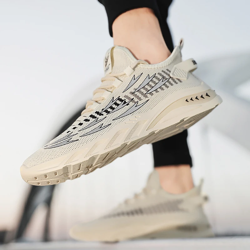 Running Shoes Men Fashion Outdoor Light Breathable Sneakers Man Lace-Up Sports Walking Jogging Shoes Man Comfortable