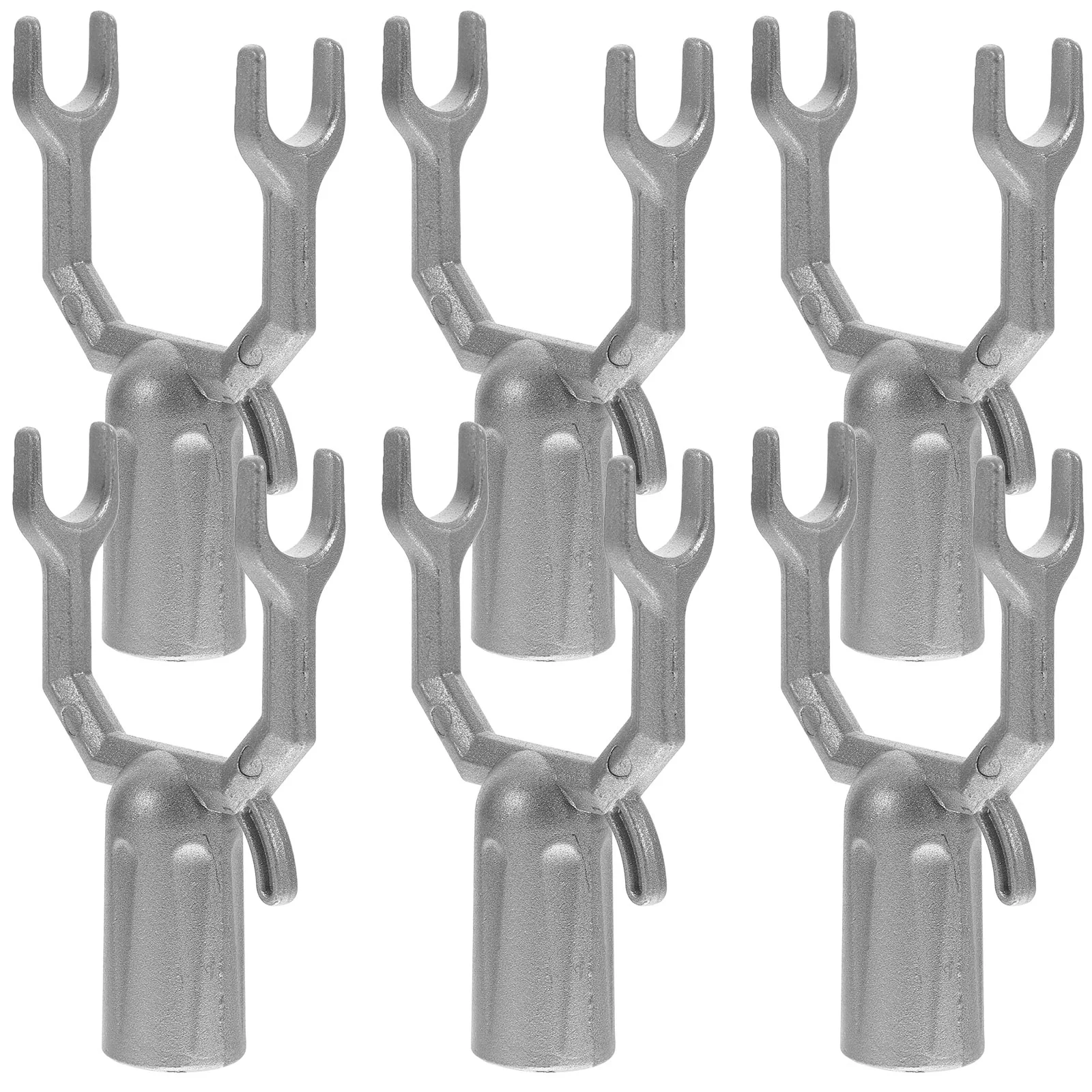 

6 Pcs Branch Plug Metal Stakes Tree Holder Stand Plants Topper Support Aluminum Alloy