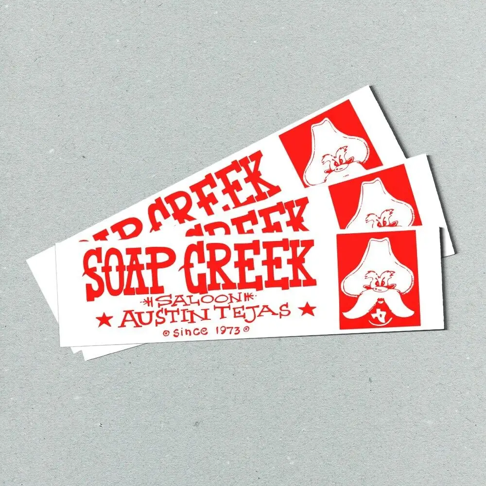 Наклейка на бампер Soap Creek Saloon - Austin Texas TOURISM Travel Decal 80s 90s Наклейки автомобиль