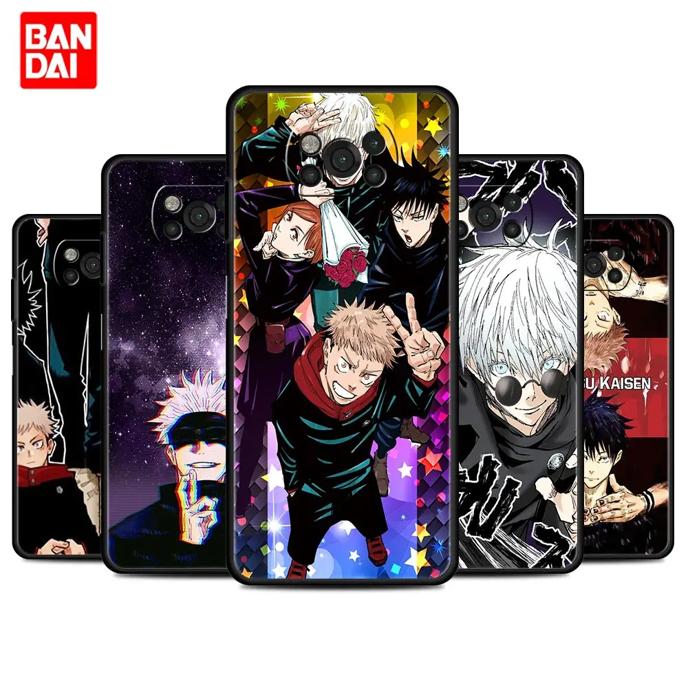 

Jujutsu Kaisen Man Case for Xiaomi Mi Poco X3 NFC F3 Redmi Note 9s 9 9A 9C 8 10 11 9T 8T 10T K40 Pro Plus Bag Cover Black Shell