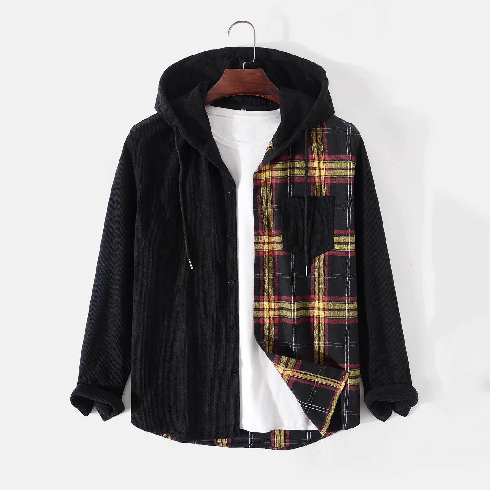 

Men Fashionable Assorted Colors Breathable Long Sleeve Lapel Shirt Shirt Pack Men