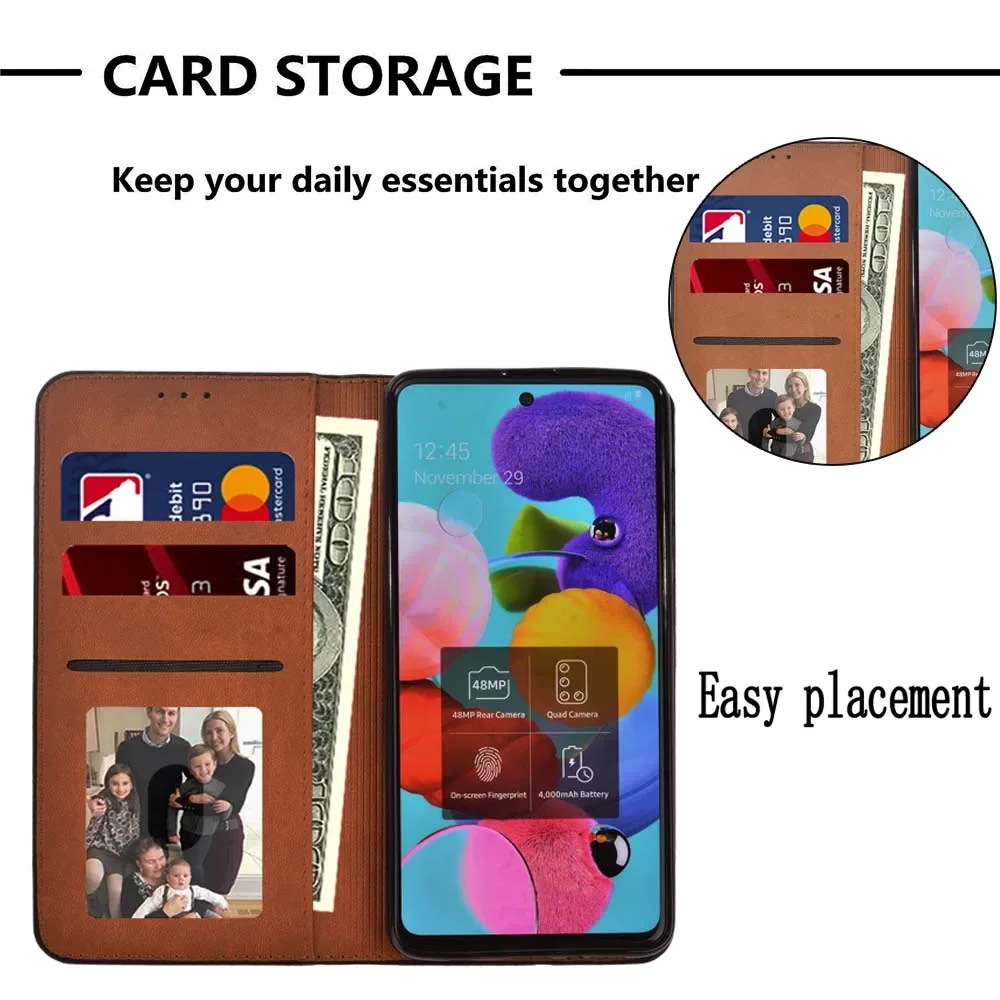 Чехол для телефона Samsung Galaxy A51/A71/A70/A70S/A41/A50/A50S кожаный защитный чехол с защитой от