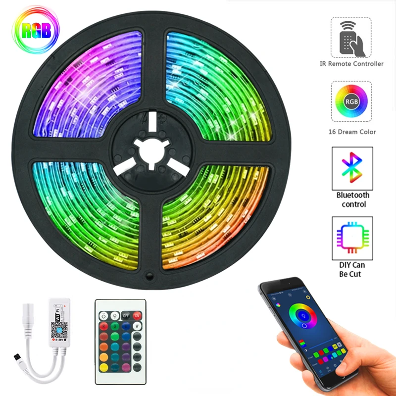 

30M Led Light Strips Bluetooth Wifi Controller Flexibele Rgb 5050 Decoratie Backlight Lamp Nachtlampje Lichtgevende String Voor