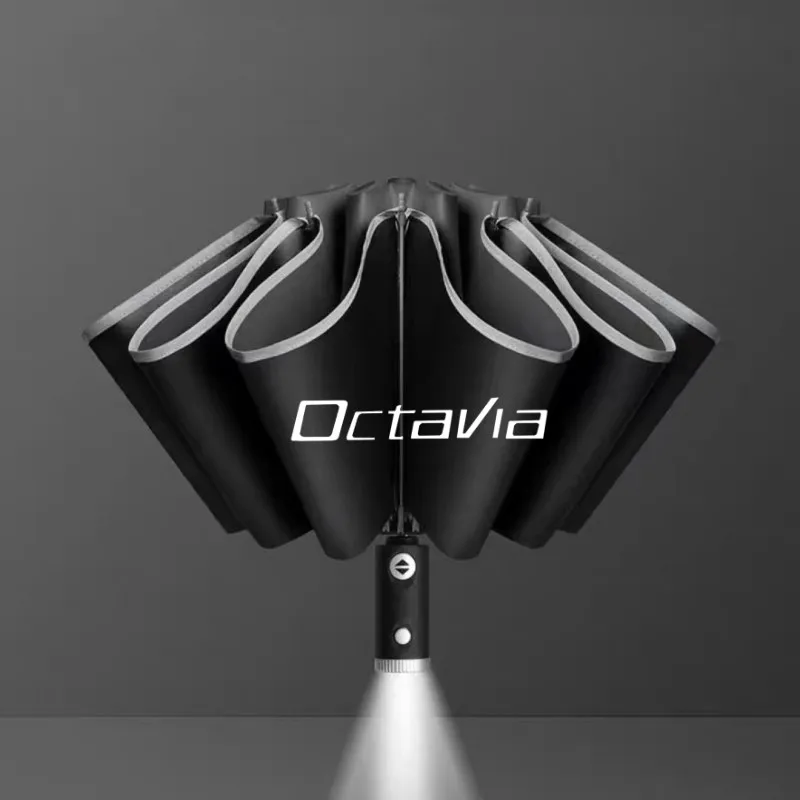 

Automatic Reverse LED Lighting Reflective Strip Ten Bone Car Umbrella For Skoda Octavia RAPID Superb Fabia Kodiaq Kamiq Karoq