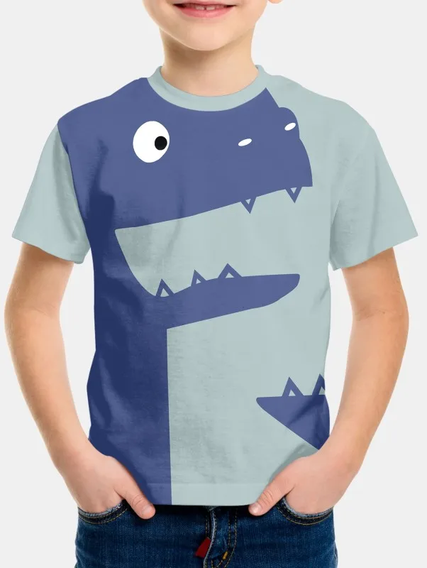 Футболка детская с коротким рукавом принтом динозавра