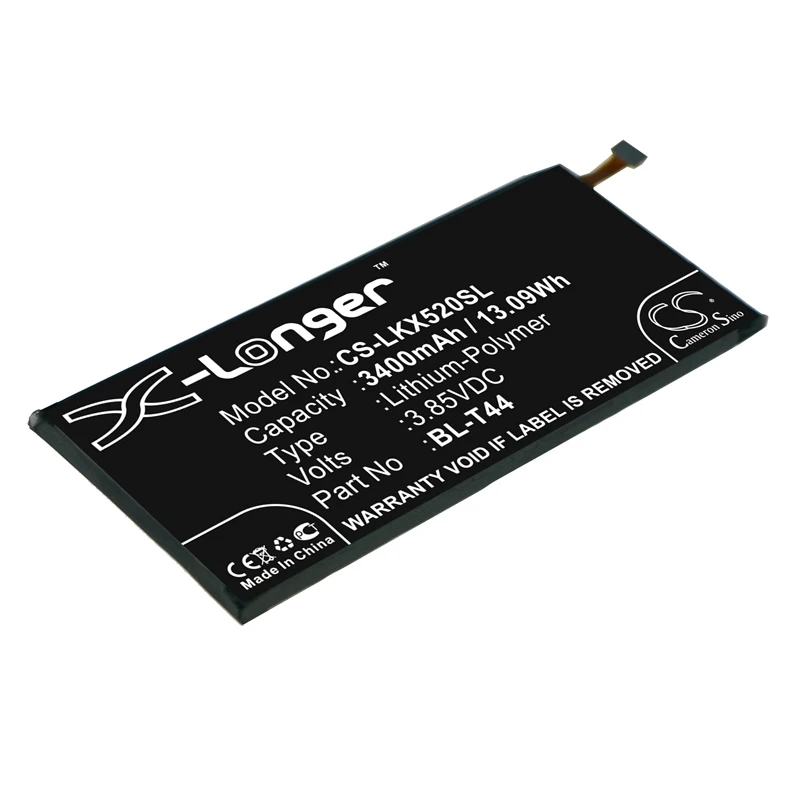 

CS 3400mAh/13.09Wh battery for LG L722DL,LMQ720AM,LMQ720CS,LMQ720MS,LMQ720PS,LM-Q720PS,LMQ720QM,LMQ720QM5,EAC64518701