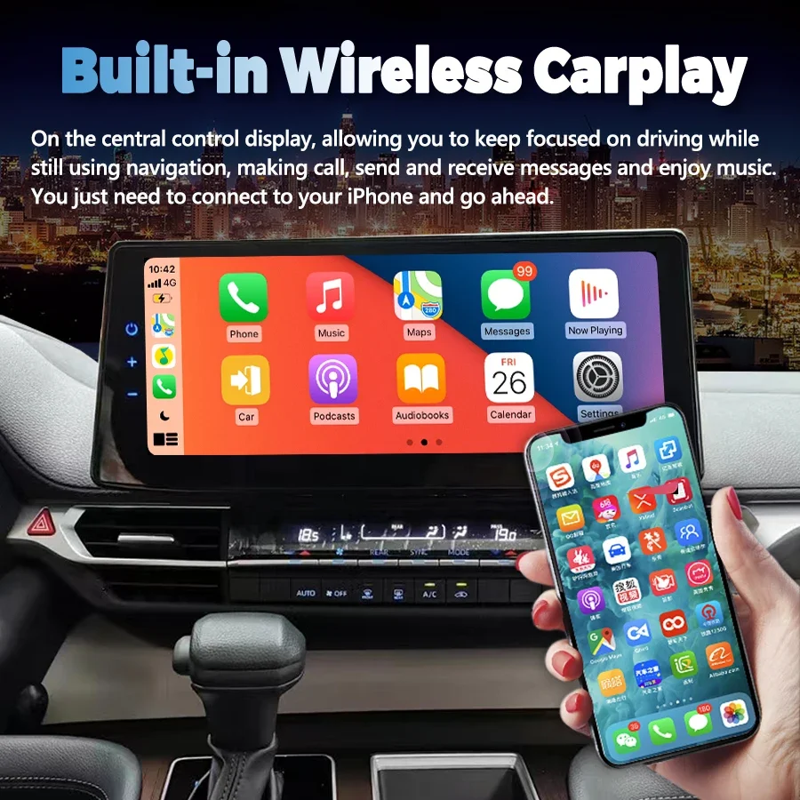 12 3 icnh для Toyota Sienna 2021 2023 Android автомобильный экран аудио радио мультимедийный плеер